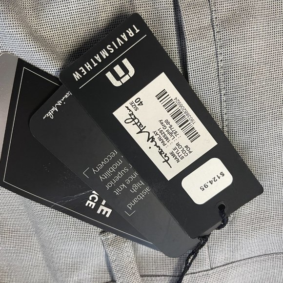 NWT! TravisMathew Men's Parlay Light Grey Pants - Picture 4 of 5
